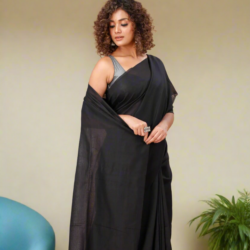 Black Handloom Saree