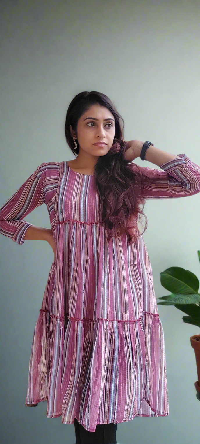 Pink Georgette ShortKurti