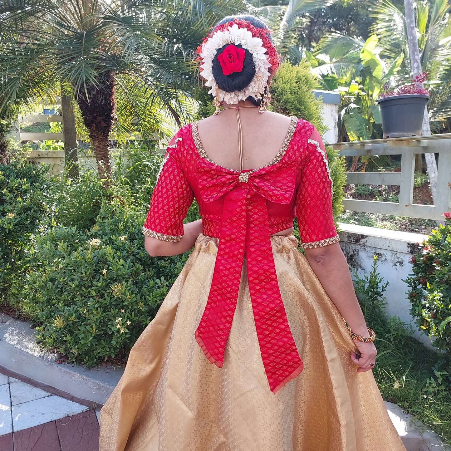 Red&Golden Ethnic Lehenga