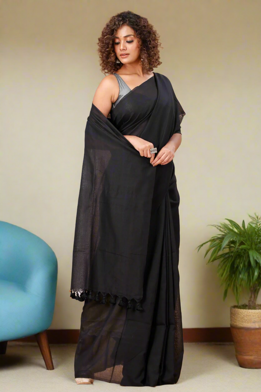 Black Handloom Saree