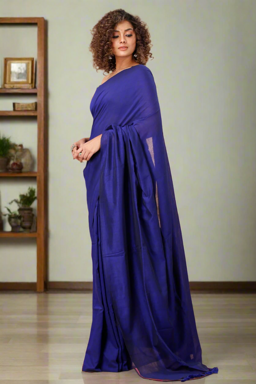 Royal Blue Handloom Saree